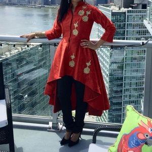 Red Shalwar Top - wear with any pants